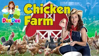 Animals for kids | Chicken Farm with DeeDee 🐓