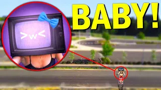 Drone Catches TV WOMEN BABY in REAL LIFE!! (SKIBIDI MOVIE BABY VERSION)