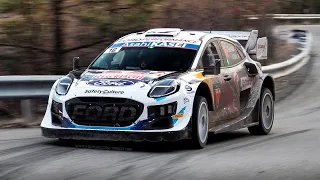 500HP Ford Puma Hybrid Rally1 Car at WRC Monte-Carlo 2024: Starts, Top Speed & Anti-Lag Sound!