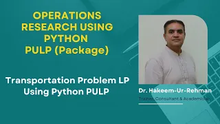 Transportation Problem LP Using Python PuLP (in English)