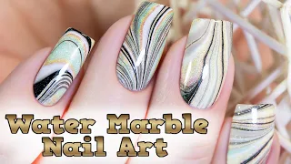 Water Marble Nail Art / Водный маникюр