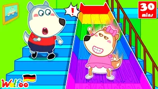 Wolfoo spielt Farben Rutsche mit Lucy - Videos für Kinder @WoaWolfooDeutsch