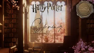 Spring at Hogwarts Library Ambience 🌸˖° Harry Potter ASMR Study Ambience + Music🌸