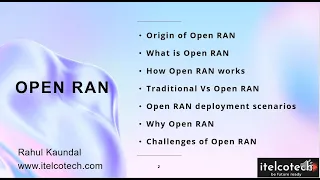 Open Radio access network (Open RAN) explained - Architecture, cloud platform & deployment scenario