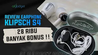 Review Earphone Anak Kosan Fitur Lumayan | Earphone Klipsch S4 Indonesia | Rekomendasi Earphone Bass