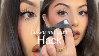 cakey makeup hack 💄