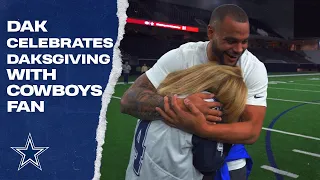 Dak Prescott Celebrates Daksgiving w/ Cowboys Fan