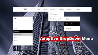 Выпадающее меню на чистом HTML & CSS шаг за шагом || Responsive Drop Down menu pure CSS