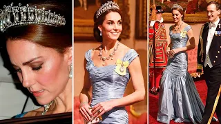 Catherine DAZZLING In Princess Diana’s Tiara As She Made A Sparkling Entrance To The State Banquet