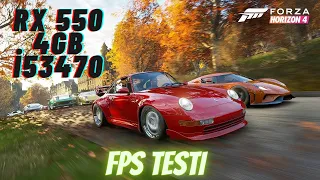 RX 550 (4GB) + İ5 3470 -  FORZA HORİZON 4 FPS TESTİ