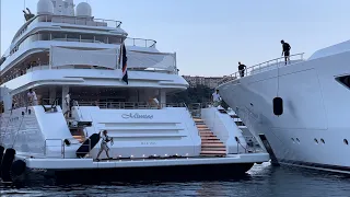 Early departure & night docking of $100M 79m. MIMTEE Superyacht @archiesvlogmc