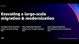 AWS re:Invent 2021 - {New Launch} Executing a large-scale migration & modernization