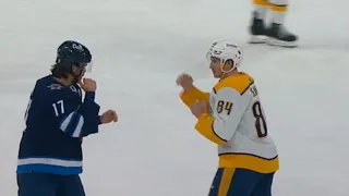 Adam Lowry And Tanner Jeannot Drop The Gloves After Jeannot Hits Nate Schmidt #Request