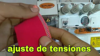 como ajustar las tensiones en la maquina de coser overlock 4 hilos paso a paso.