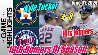 Astros vs Twins Highlights (06/01/2024) | Kyle Tucker Hits 19th Homers Season 🤘 396 FT - 103.1 MPH 🔥