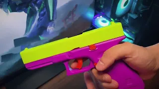 Glock Foam Blaster Shooting with Laser Beam