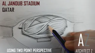 Drawing Al Janoub stadium Qatar