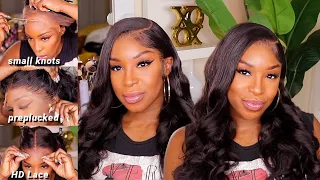 BEST LACE WIG for Beginners!  Detailed Sleek Side Part Install - HD LACE Frontal Wig