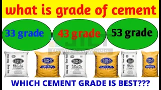 Grades of Cement -33 Grade, 43 Grade, 53 Grade -Which is Best? What is the Strenght of Cement Grade?