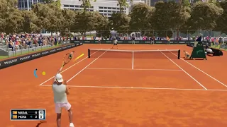 Nadal practice Roland Garros 2024 - court level view #AOTENNIS2