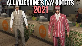 All Valentines Day Outfits - Valentines Day Massacre DLC 2021 | GTA Online Valentines Day