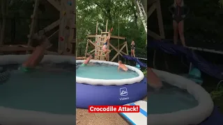 Crocodile attack! She barely escaped!