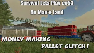 Survival Lets Play ep53 No Man's Land. Farming Simulator 22 - Money maker pallet glitch!