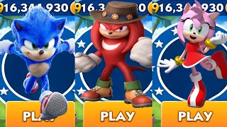 Sonic Dash - Sonic VS Series knuckles VS Amy  - All Characters Unlocked - Gameplay