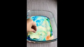 MILK food COLORING and DISH SOAP🥛🌈  Color CHANGING MILK 🥛 EASY SCIENCE EXPERIMENT |  #short