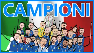 UEFA EURO 2020 - L'ITALIA È CAMPIONE D'EUROPA - PARODIA CARTOON - Parte 2