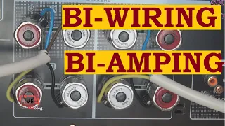 Bi-wiring and bi-amping connection of loudspeakers and power amplifiers.