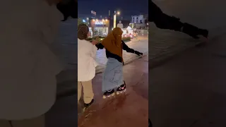 Hijabi girls skating public reaction