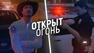 ОТКРЫТ ОГОНЬ! ОФИЦЕР НА ЗЕМЛЕ в GTA 5 FULL RP (RolePlay World)