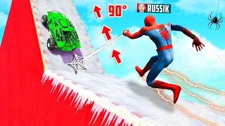 SPIDERMAN schafft 90° EIS RAMPE in GTA 5!