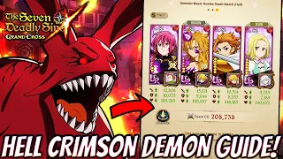 UPDATED* HELL CRIMSON DEMON TEAM BUILDING GUIDE! MOST F2P* (7DS Guide) Seven Deadly Sins Grand Cross