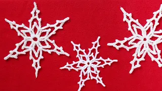 Crochet easy snowflake. Only 2 rounds of crochet