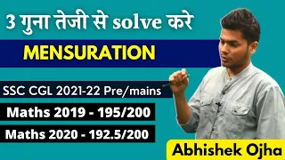 How to Solve Mensuration Chapter 3 times faster 🔥🔥