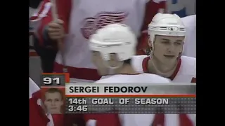 NHL 1996/1997 One Man Show by Sergej Fedorov 26.12.1996  Capitals vs Red Wings