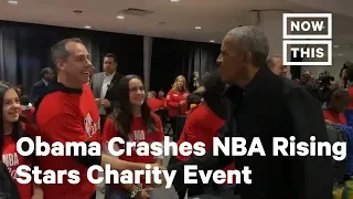 Obama Surprises NBA Rising Stars Charity Event | NowThis