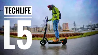 Techlife L5 eScooter Review - More comfortable than Ninebot Max! Suspension, tube tires 25+ km range