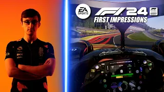 F1 SIM RACING CHAMPION'S FIRST F1 24 GAMEPLAY | New Silverstone and Spa!