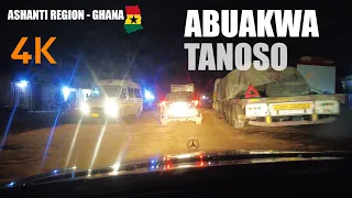 Abuakwa Tanoso Road NIGHT Drive on the Sunyani Kumasi Road 4K update 5