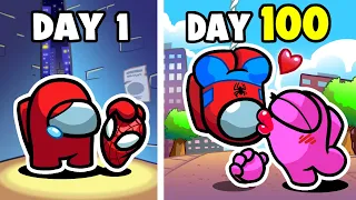 I Survived 100 DAYS as SPIDERMAN in Among us!