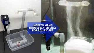 How to Make Double Waterfalls for Aquascape Decoration | Underwater Waterfall Ornament