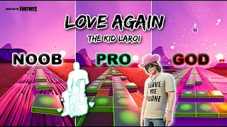 The Kid LAROI - Love Again - Noob vs Pro vs God (Fortnite Music Blocks) With Map Code!