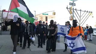 Clashes as Pro-Palestine Protesters March through Jewish Neighborhood Circling Menorahs - NYC