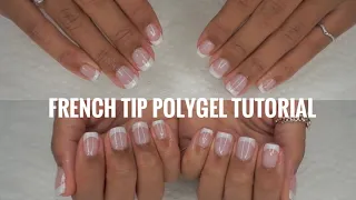 BEST FRENCH TIP POLYGEL NAIL TUTORIAL | EASY, QUICK, AND LONG LASTING