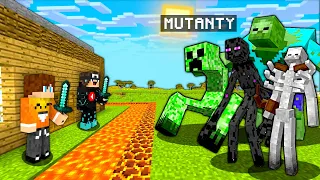 MUTANT ENDERMAN, CREEPER, SZKIELET i ZOMBIE vs TAJNA BAZA z SmileSlow w Minecraft!