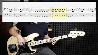 Billy Idol - White Wedding (bass cover with tabs in video)