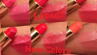 (NEW) Loreal Lipstick Colors Review/Demo !!